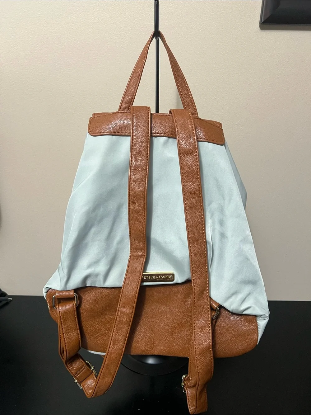 Steve Madden Two-Tone Gray and Brown Backpack